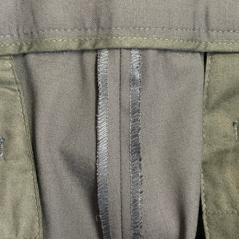 EMPORIO ARMANI Size L Black Virgin Wool Blend Cuffed Dress Pants