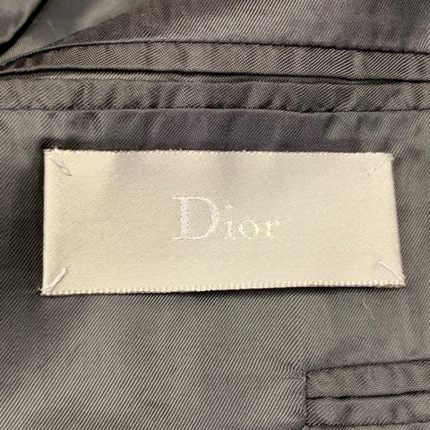 DIOR HOMME by KRIS VAN ASSCHE AW10 Size XS Black Wool Cashmere Scarf Coat