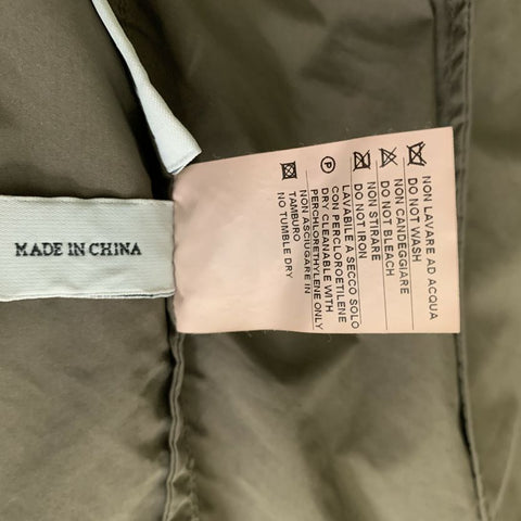ASPESI Chest Size M Green Olive Solid Polyester Blend Notch Lapel Sport Coat