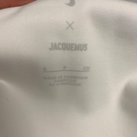 JACQUEMUS x Nike Size S White Polyester Blend Ruched Mini Cocktail Dress