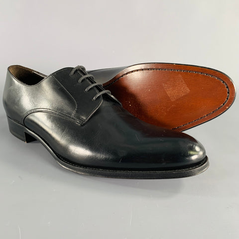TO BOOT NY Size 9.5 Black Leather Derby Lace-Up Shoes
