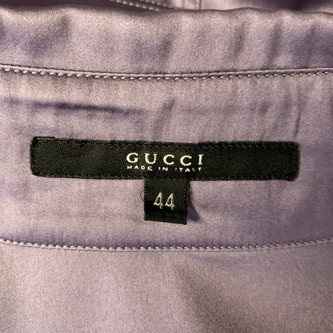 GUCCI FW2025 Size 8 Purple Silk Blend Button Up Blouse