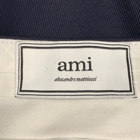 AMI by ALEXANDRE MATTIUSSI Size 34 Navy Twill Polyester Wool Dress Pants