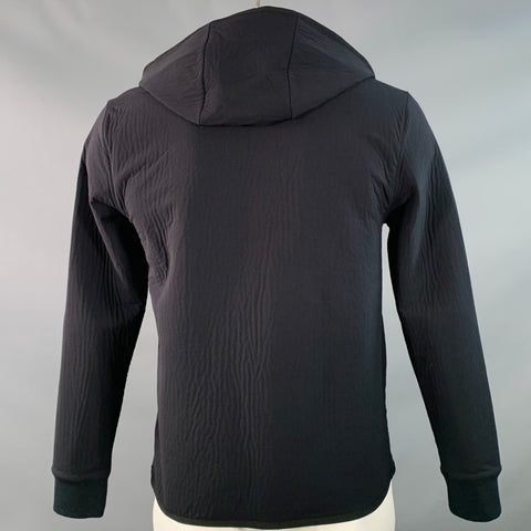 JAMES PERSE Taille L Veste à capuche en mélange de polyamide noir