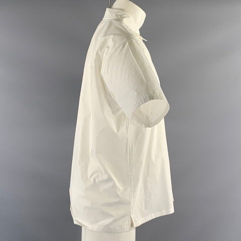 GOLDWIN Size L White Polyester One Pocket Short Sleeve Shirt