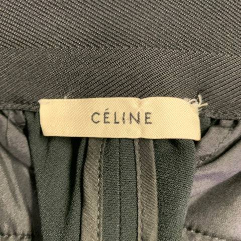 CELINE Size M Black Viscose Blend Elastic Waistband Casual Pants