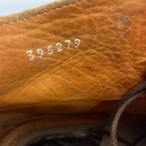 PAUL SMITH Size 9 Brown Antique Leather Cap Toe Lace-Up Boots