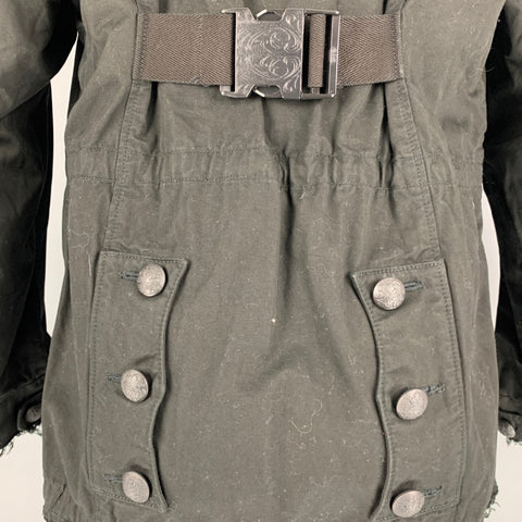 CHRISTIAN DADA Taille 38 Taille 38 Veste militaire en coton patch noir
