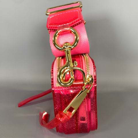 MARC JACOBS Pink Gold Glitter PVC Shoulder Bag