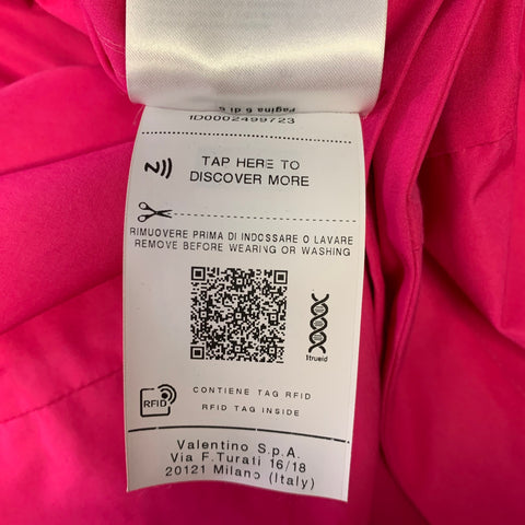 VALENTINO Size S Pink Cotton Hidden Placket Jumpsuit