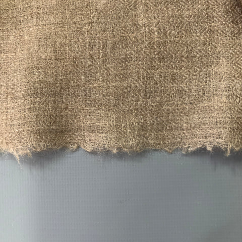 Écharpe Châle Frangée Tissée Marron VINTAGE
