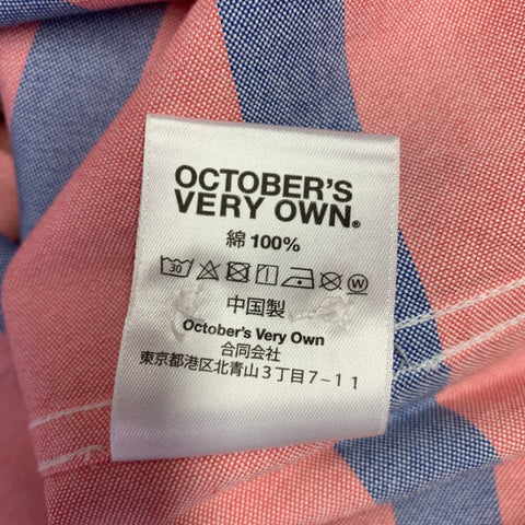 Chemise à manches longues en coton rugby rayée rose et bleue, taille S, d'OCTOBER'S VERY OWN