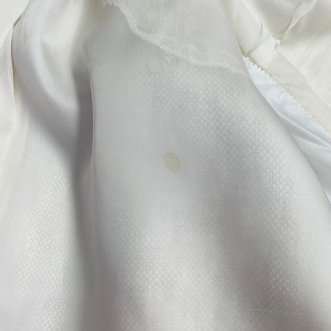 SUIT SUPPLY Size 46 Beige Stone Woven Linen Double Breasted Peak Lapel Coat