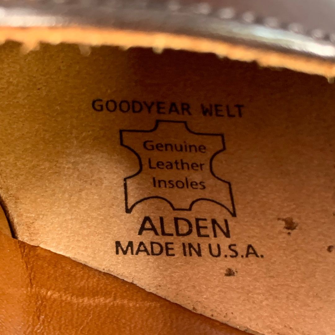 ALDEN Size 7 Dark Brown Leather Tassel Moccasin Loafer