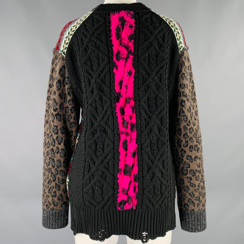 JUNYA WATANABE Size S Multi Color Wool Blend Mixed Patterns Sweater