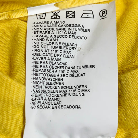 MAISON MARTIN MARGIELA Size M Yellow Cotton Side Snaps Crew Neck T-shirt