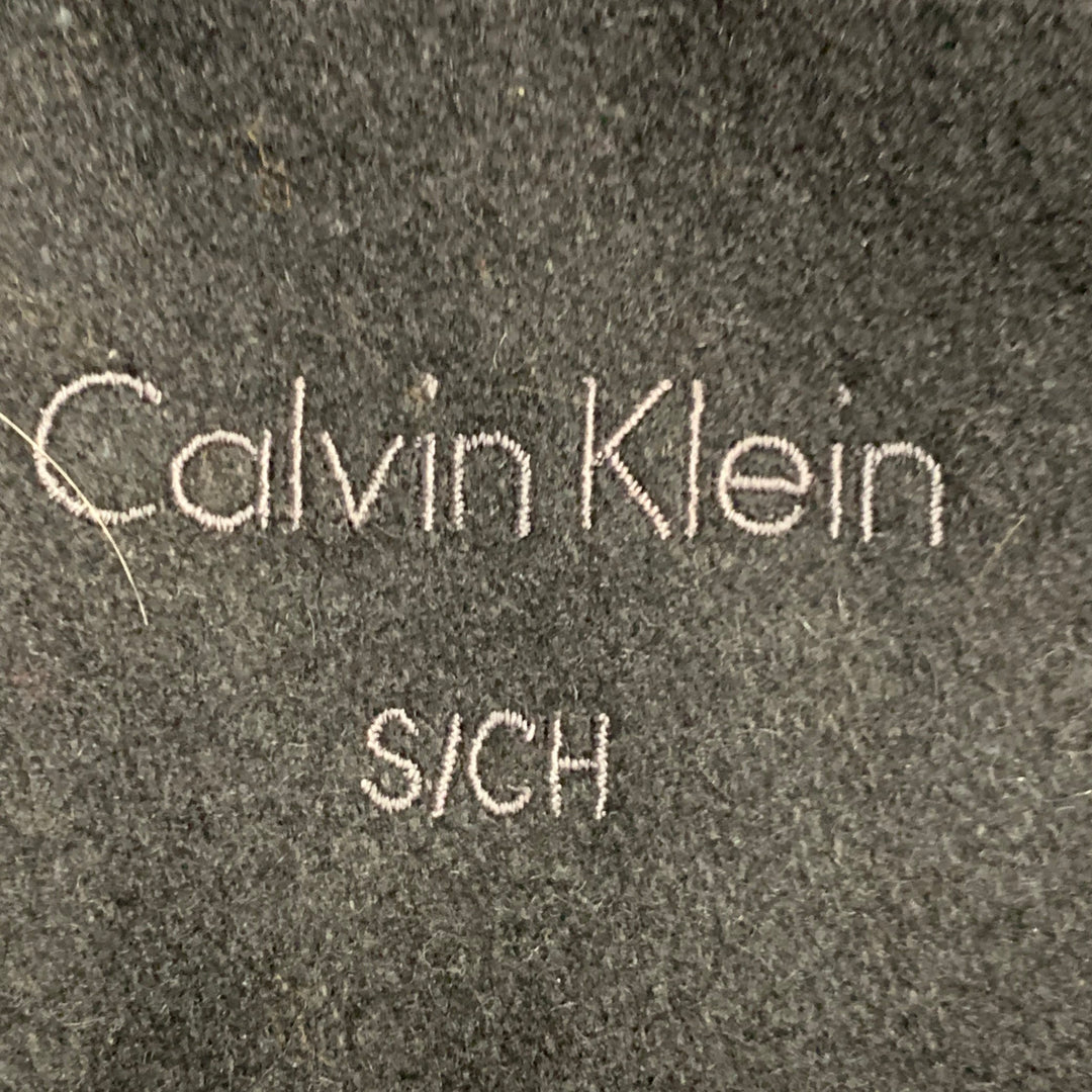 CALVIN KLEIN Size S Black Wool Blend Layered Zip Up Jacket