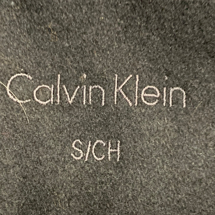 CALVIN KLEIN Size S Black Wool Blend Layered Zip Up Jacket