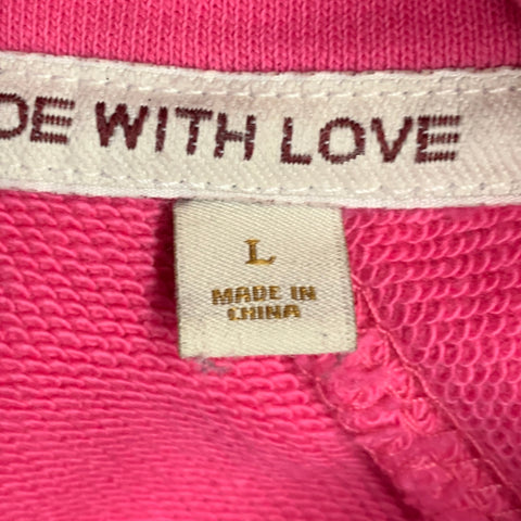 SCOTCH AND SODA Size XL Pink Multi Color Patch Cotton Hoodie Sweatshirt