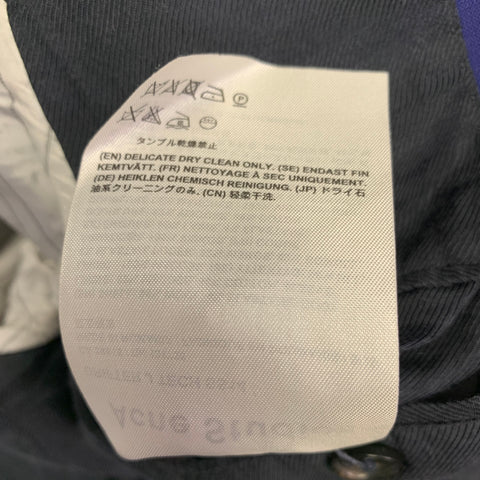 ACNE STUDIOS Costume Cranté Bleu en Laine Mélangée Taille 36