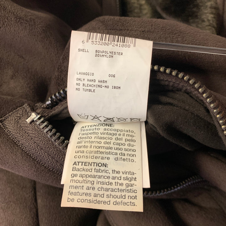 EMPORIO ARMANI Size 40 Brown Polyester Nylon Zip Up Jacket