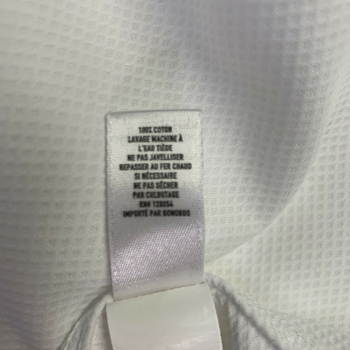 BONOBOS Size L White Cotton Tuxedo Long Sleeve Shirt