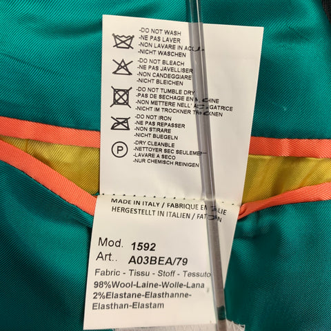 PAUL SMITH Veste de sport en laine et élasthanne noire perlée, taille 42 (coupe normale)