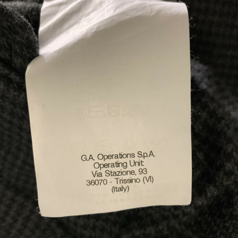 EMPORIO ARMANI Size 32 Grey Black Houndstooth Side Tabs Dress Pants