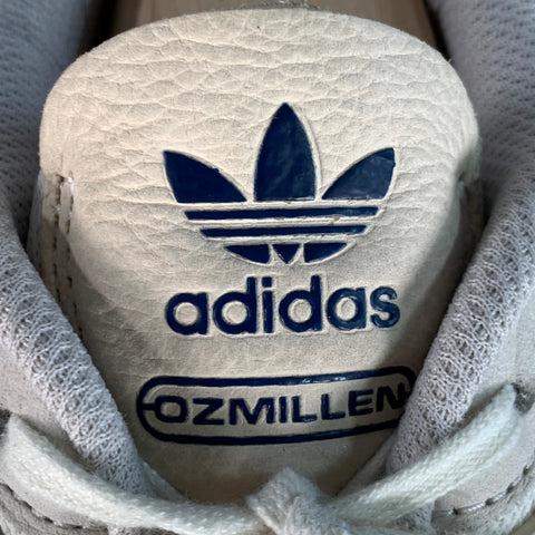ADIDAS OZMILLEN Size 13 White Beige Mesh Chunky Sneakers