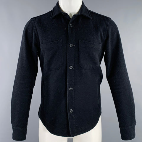 Chemise de travail homme manches longues RGT taille S bleu marine, coudières, tissus mixtes