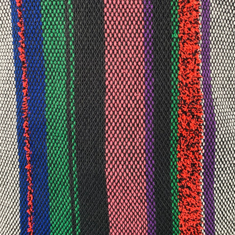 SACAI Size L Black Multi Color Stripe Cotton Blend One Pocket Sweater
