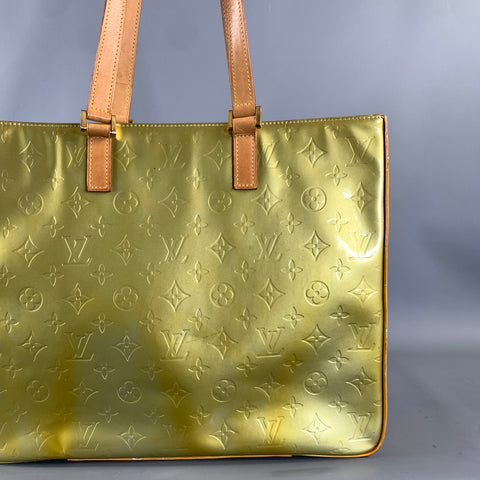 LOUIS VUITTON Yellow Tan LM0051 Monogram Tote Handbag