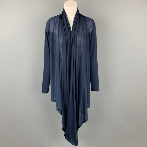 ALICE + OLIVIA Base Taille S Navy Jersey Lyocell Wrap Around Cardigan