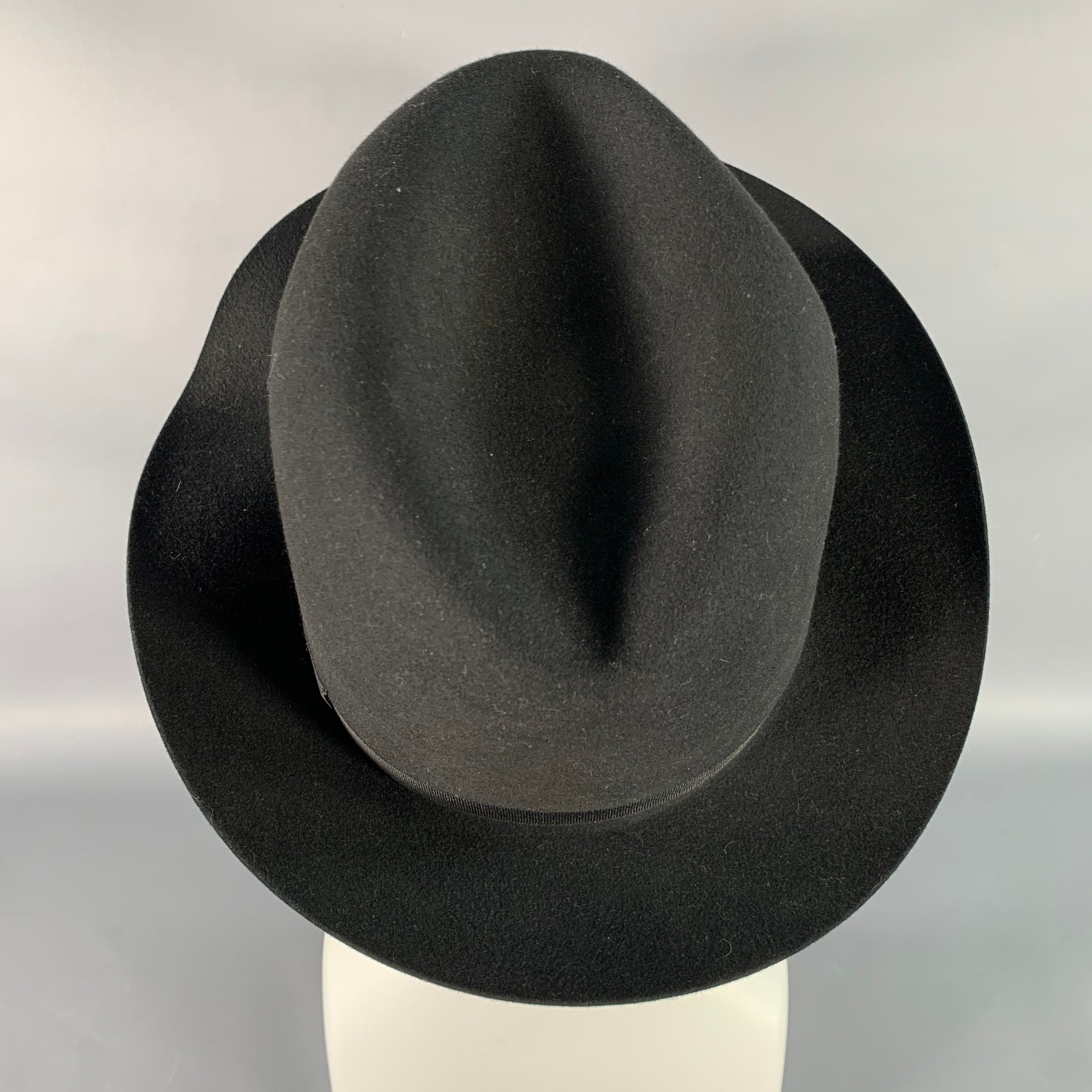 NEIMAN MARCUS Vintage Size 7 1/8 Weekender Black Fur Felt  display picture 2