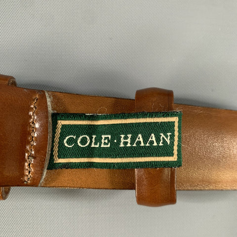 COLE HAAN Size 45 Brown Cognac Leather Belt