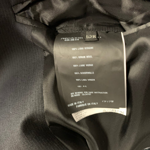 PRADA Chest Size 42 Black UAF367 Pinstripe Wool Notch Lapel 34 32 Suit