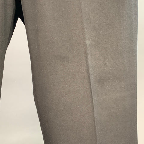 PRADA Size 36 Black Virgin Wool Flat Front Zip Fly Dress Pants