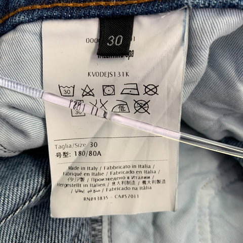 VALENTINO Size 30 Indigo Wash Denim Straight Button Fly Jeans