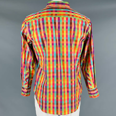 ROBERT GRAHAM Size L Multi-Color Checkered Cotton Button Up Long Sleeve Shirt