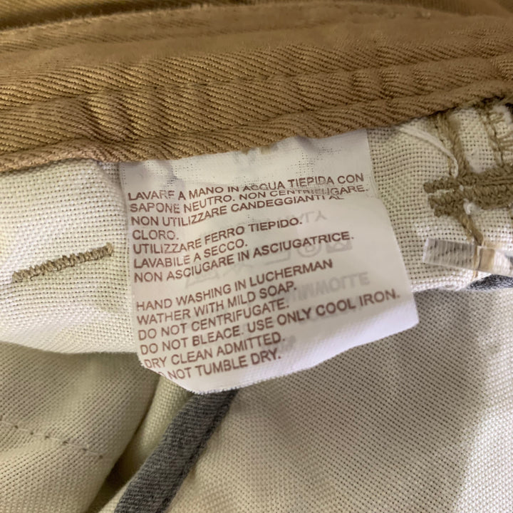 BRUNELLO CUCINELLI Size 36 Khaki Cotton Drawstring Cargo Shorts