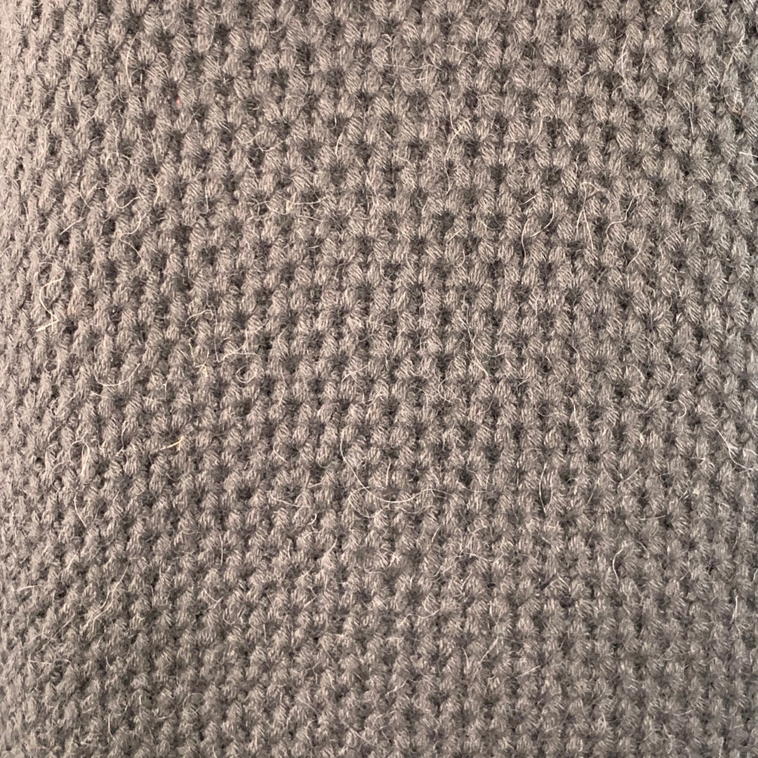 SERIENUMERICA Size 8 Black Baby Alpaca Knit Crew Neck Sweater