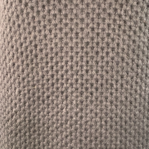 SERIENUMERICA Size 8 Black Baby Alpaca Knit Crew Neck Sweater