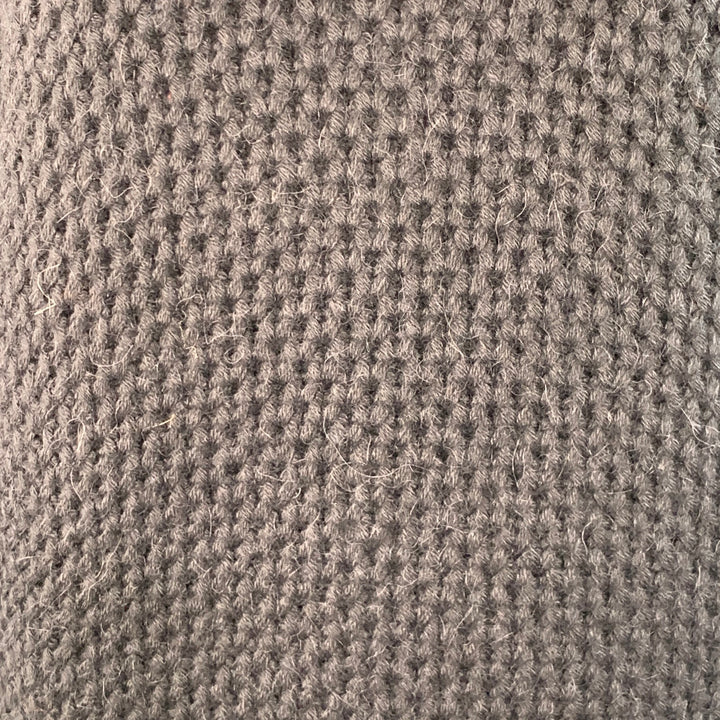 SERIENUMERICA Size 8 Black Baby Alpaca Knit Crew Neck Sweater