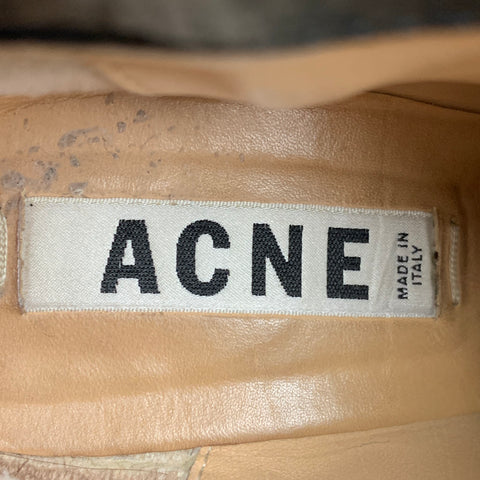 ACNE Taille 9 Bottines en cuir noir