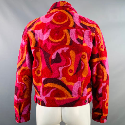 COUT DE LA LIBERTE Blouson en polyester et laine marbré multicolore, taille S