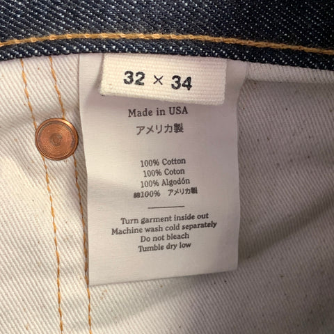 SIMON MILLER Size 32 Indio Indigo Contrast Stitch Selvedge Denim Slim Jeans