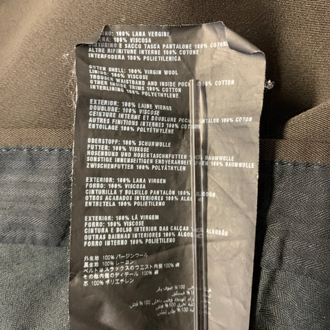 PRADA Size 38 Brown Wool Button Fly Dress Pants