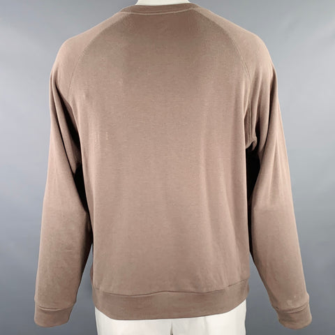 BOTTEGA VENETA Size L Brown Cotton Crew Neck Sweatshirt