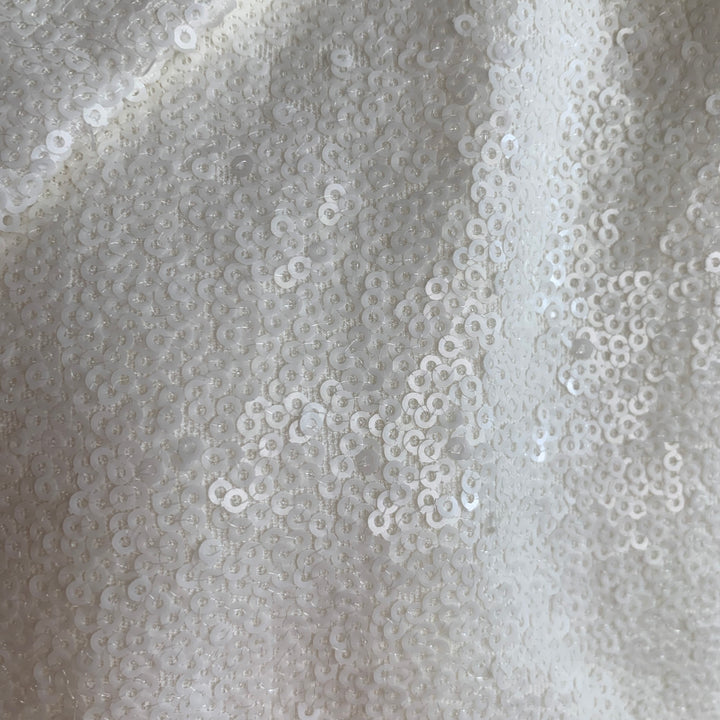 BLACK HALO Size S Beige Nylon Sequined Double Breasted Pants Suit