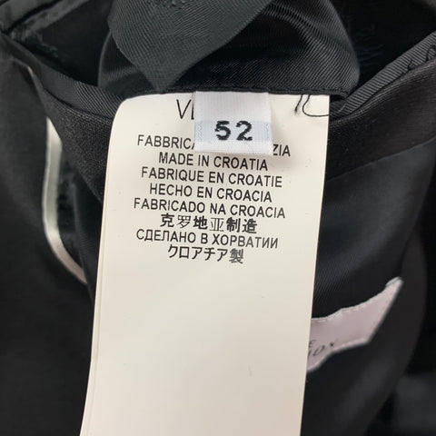 VERSACE COLLECTION Size 42 Black Polyester Blend Peak Lapel Sport Coat